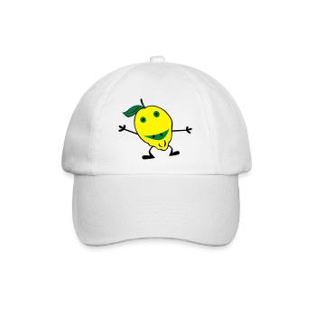 Zitronen Mann - Baseballkappe - Weiß/Weiß - Vorne