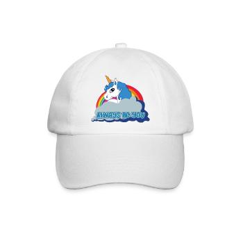 Always be you (Unicorn) - Baseballkappe - Weiß/Weiß - Vorne