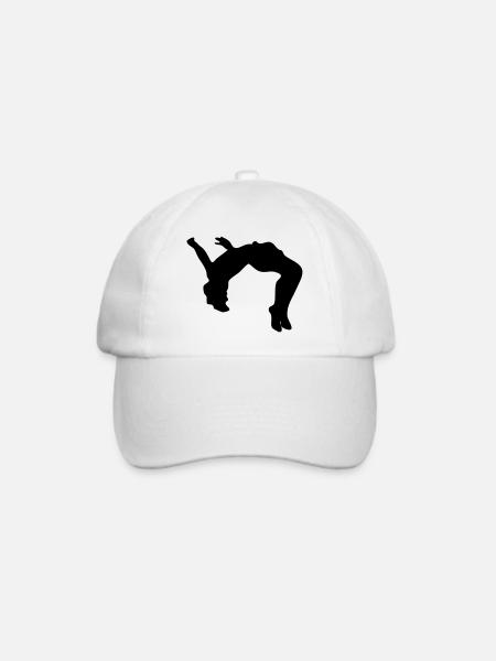 Backflip, Rückwärtsalto - Baseballkappe - Weiß/Weiß