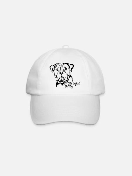 OLD ENGLISH BULLDOG OEB Hunde Hund Wilsigns - Baseballkappe - Weiß/Weiß