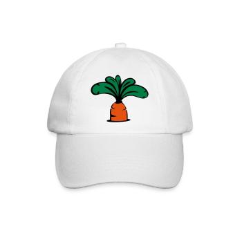 Möhre Icon - Baseballkappe - Weiß/Weiß - Vorne