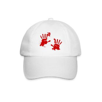 Blutige Hände - Baseballkappe - Weiß/Weiß - Vorne