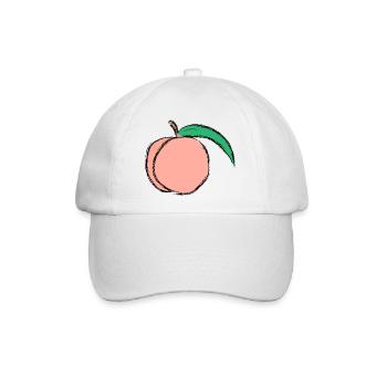 peach pfirsich veggie gemuese fruits17 - Baseballkappe - Weiß/Weiß - Vorne