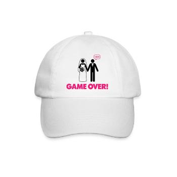 Spiel beendet. Ich bin verheiratet. - Baseballkappe - Weiß/Weiß - Vorne