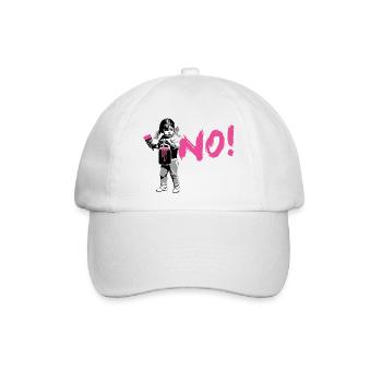 GirlPower NEIN! - Baseballkappe - Weiß/Weiß - Vorne