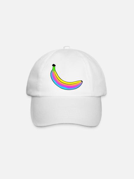 Neon-Banane - Baseballkappe - Weiß/Weiß