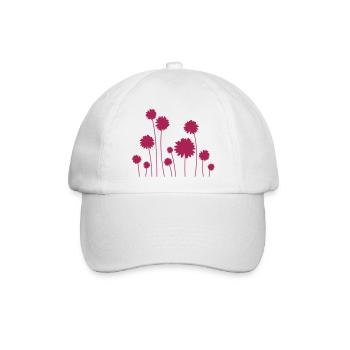 148_blumen_1 - Baseballkappe - Weiß/Weiß - Vorne