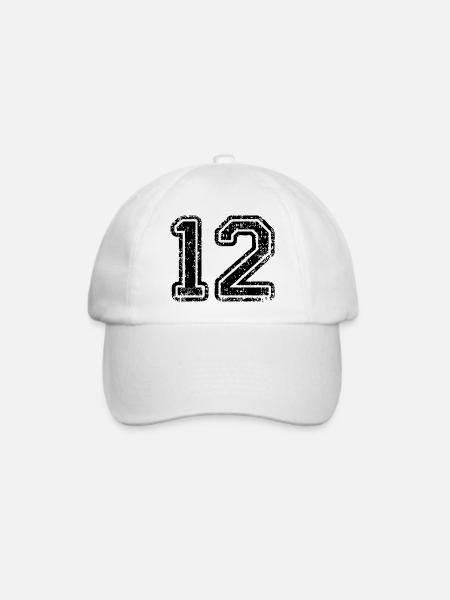 12 - Baseballkappe - Weiß/Weiß