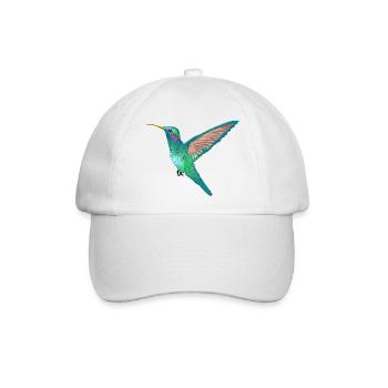 Kolibri Kleinster Vogel der Welt Bienenelfe Nektar - Baseballkappe - Weiß/Weiß - Vorne