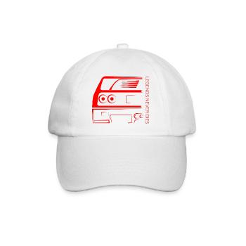 Legends Never Die – Retro Car Outline - Baseballkappe - Weiß/Weiß - Vorne