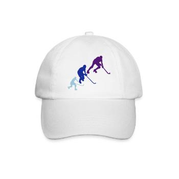 Hockeyplatz player6 Silhouette Zeichentrick - Baseballkappe - Weiß/Weiß - Vorne