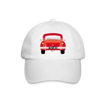 Auto (Heckansicht) - Baseballkappe - Weiß/Weiß - Vorne