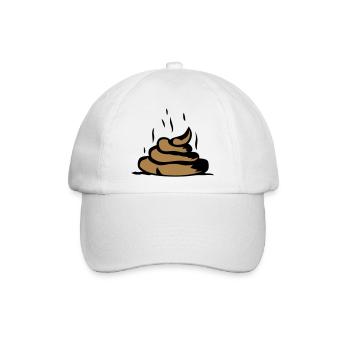 pfui Scheiße Mist poop - Baseballkappe - Weiß/Weiß - Vorne