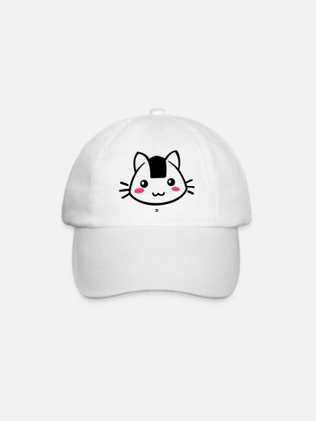 Onigiricat - chat onigiri - Baseballkappe - Weiß/Weiß