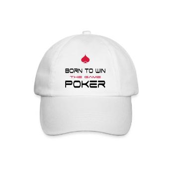poker - Baseballkappe - Weiß/Weiß - Vorne