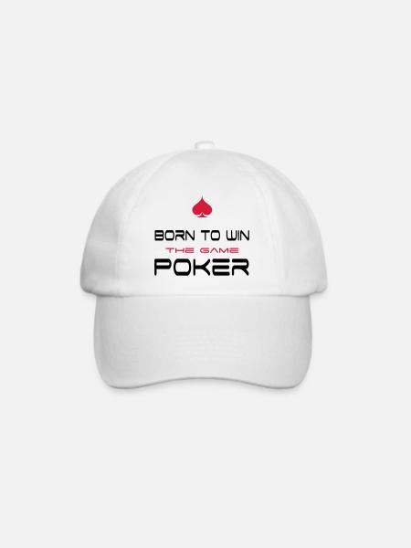 poker - Baseballkappe - Weiß/Weiß