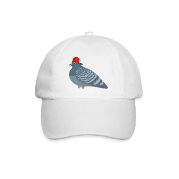 Cool Pigeon Friend - Baseballkappe - Weiß/Weiß - Vorne
