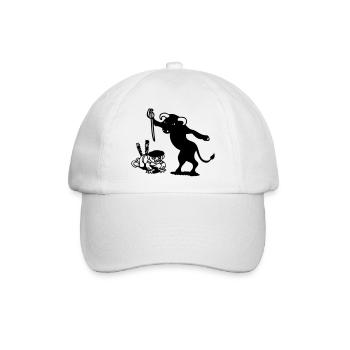 stierkampf schwarzer humor zynisch stier matador - Baseballkappe - Weiß/Weiß - Vorne