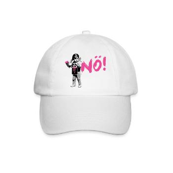Girlpower Protest-Shirt NÖ! - Baseballkappe - Weiß/Weiß - Vorne