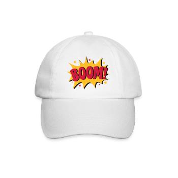 Boom - Baseballkappe - Weiß/Weiß - Vorne