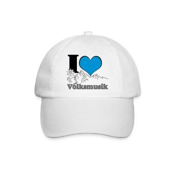 Volksmusik , Volksfest , Fun Shirt , Bayern (25) - Baseballkappe - Weiß/Weiß - Vorne