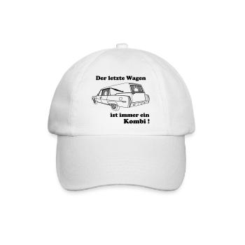 Der letzte Wagen ist immer ein Kombi - Baseballkappe - Weiß/Weiß - Vorne