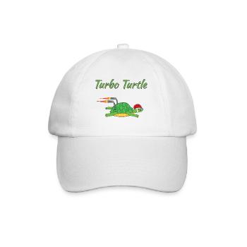 Turbo Schildkröte - Baseballkappe - Weiß/Weiß - Vorne