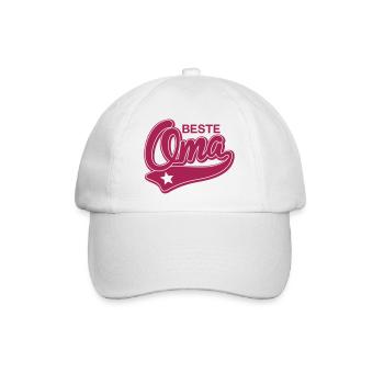 Beste Oma - Baseballkappe - Weiß/Weiß - Vorne