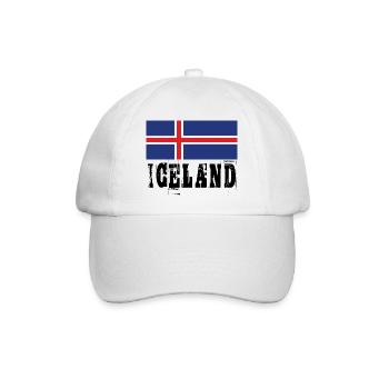 Iceland Flag - Baseballkappe - Weiß/Weiß - Vorne