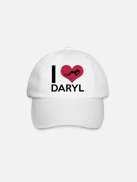 I Love Daryl - Baseballkappe - Weiß/Weiß