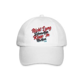 Nicht Lang Schnacken Kopp In Nacken HARIZ Sprüche - Baseballkappe - Weiß/Weiß - Vorne