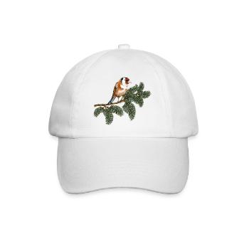 Stieglitzvogel - Baseballkappe - Weiß/Weiß - Vorne
