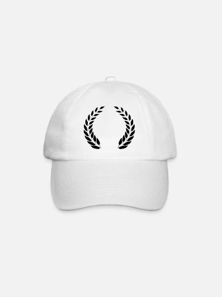 Lorbeerkranz Design - Baseballkappe - Weiß/Weiß