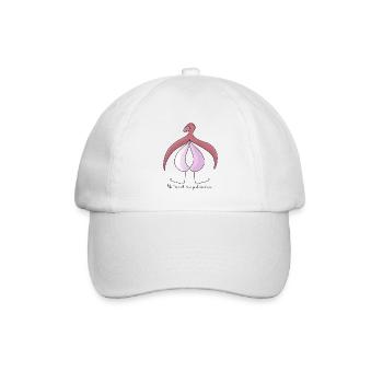 Frauenpower Kitzler - Baseballkappe - Weiß/Weiß - Vorne