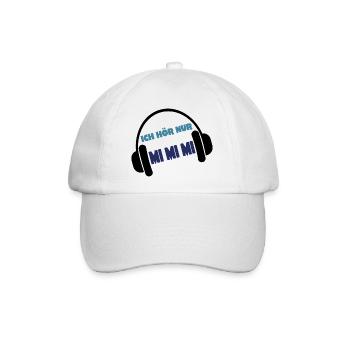 Ich höre nur MIMIMI - Baseballkappe - Weiß/Weiß - Vorne