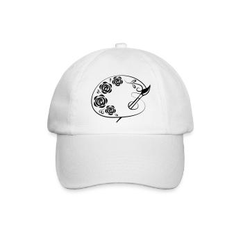 Farbpalette Malerei Vintage - Baseballkappe - Weiß/Weiß - Vorne