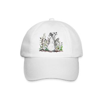Maus - Baseballkappe - Weiß/Weiß - Vorne