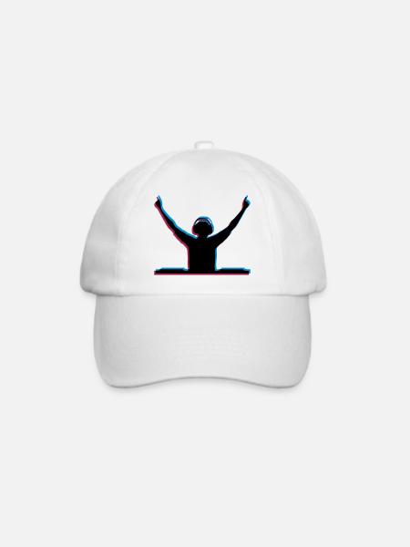 3D Effekt DJ - Baseballkappe - Weiß/Weiß