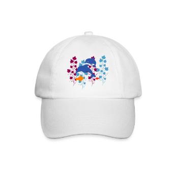Delfin Dolphin - Baseballkappe - Weiß/Weiß - Vorne