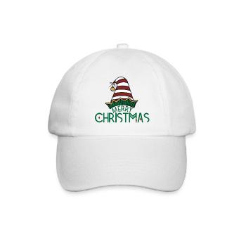Fröhliche Weihnachten - Baseballkappe - Weiß/Weiß - Vorne