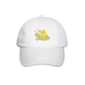 Süße Schildkröte Mama und Baby - Baseballkappe - Weiß/Weiß - Vorne