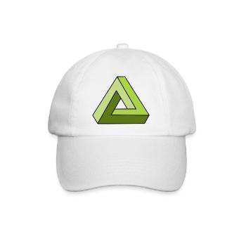 infinity unendlich dreieck cool geschenk - Baseballkappe - Weiß/Weiß - Vorne
