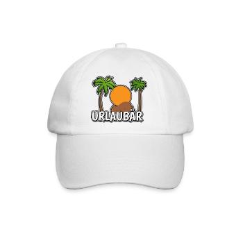 UrlauBär - Baseballkappe - Weiß/Weiß - Vorne
