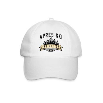 Skilehrer apres - Baseballkappe - Weiß/Weiß - Vorne