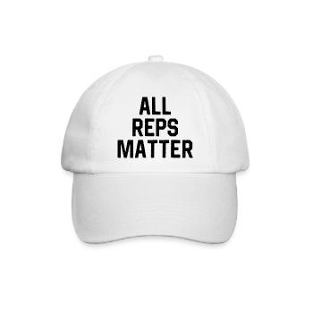 Alle Reps Matter - Baseballkappe - Weiß/Weiß - Vorne