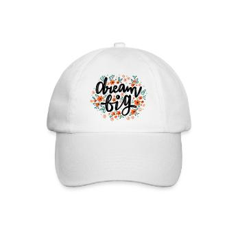 Dream Big - Baseballkappe - Weiß/Weiß - Vorne
