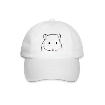 Hamster süß Tiere - Baseballkappe - Weiß/Weiß - Vorne