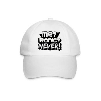 Ich bin doch nicht ironisch - Baseballkappe - Weiß/Weiß - Vorne