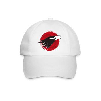 adler japan vogel fliegen rot sehen kopf indianer - Baseballkappe - Weiß/Weiß - Vorne
