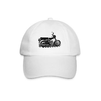 S51 - DDR-Motorräder - Baseballkappe - Weiß/Weiß - Vorne